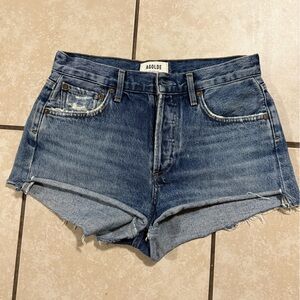 Agolde Dark Blue Jean Shorts
